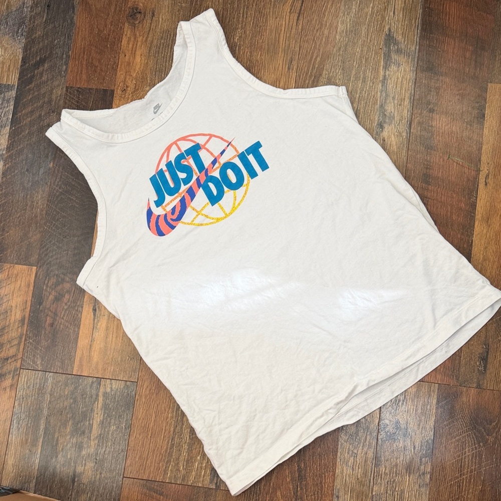 Nike Men’s Large Tank Top White Logo